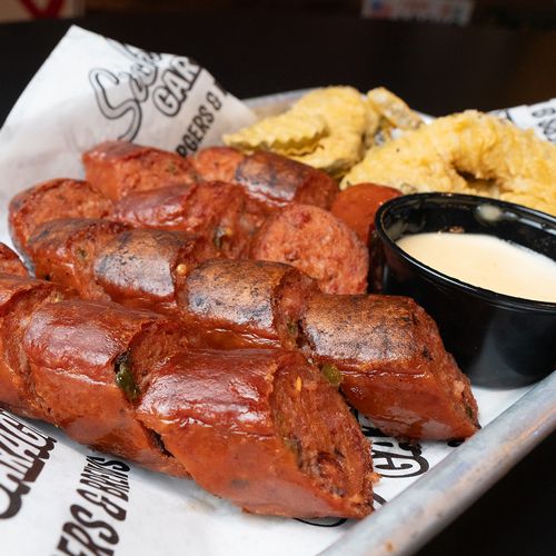 JALAPENO BRISKET SAUSAGE & FRIED PICKLES