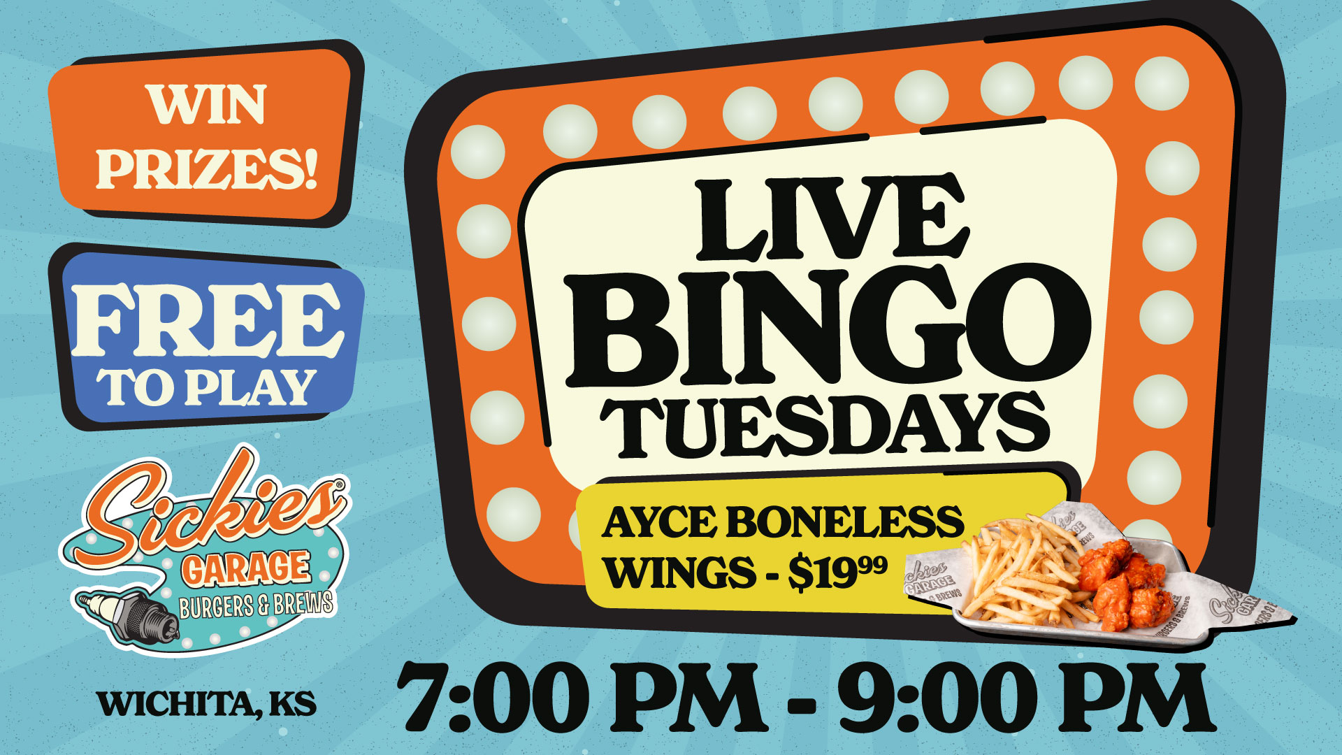 Flyer advertising Trivia and Bingo in Orlando